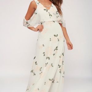 The Very Thought of You White Floral Print Maxi Dress